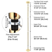 TheLAShop Brass Pole Spinning & Static Dancing Pole Golden Image