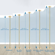 TheLAShop Brass Pole Spinning & Static Dancing Pole Golden, 10ft Image