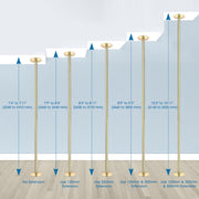 TheLAShop Brass Pole Spinning & Static Dancing Pole Golden, 10.8ft Image