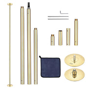 TheLAShop 11.5ft Brass Pole Spinning & Static Dancing Pole Golden Image