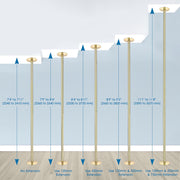 TheLAShop Brass Pole Spinning & Static Dancing Pole Golden, 11.5ft Image