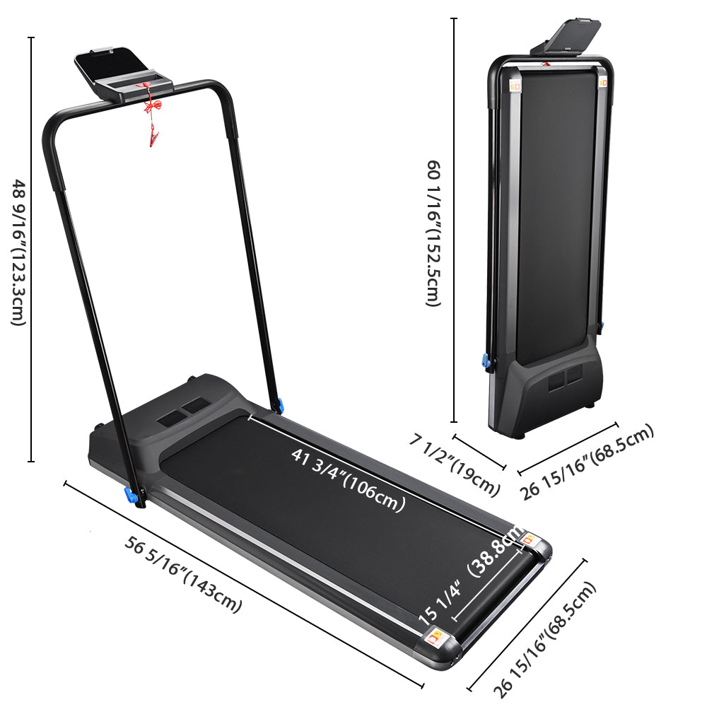 TheLAShop Ultra-thin Folding Treadmill with Remote Running Machine ...