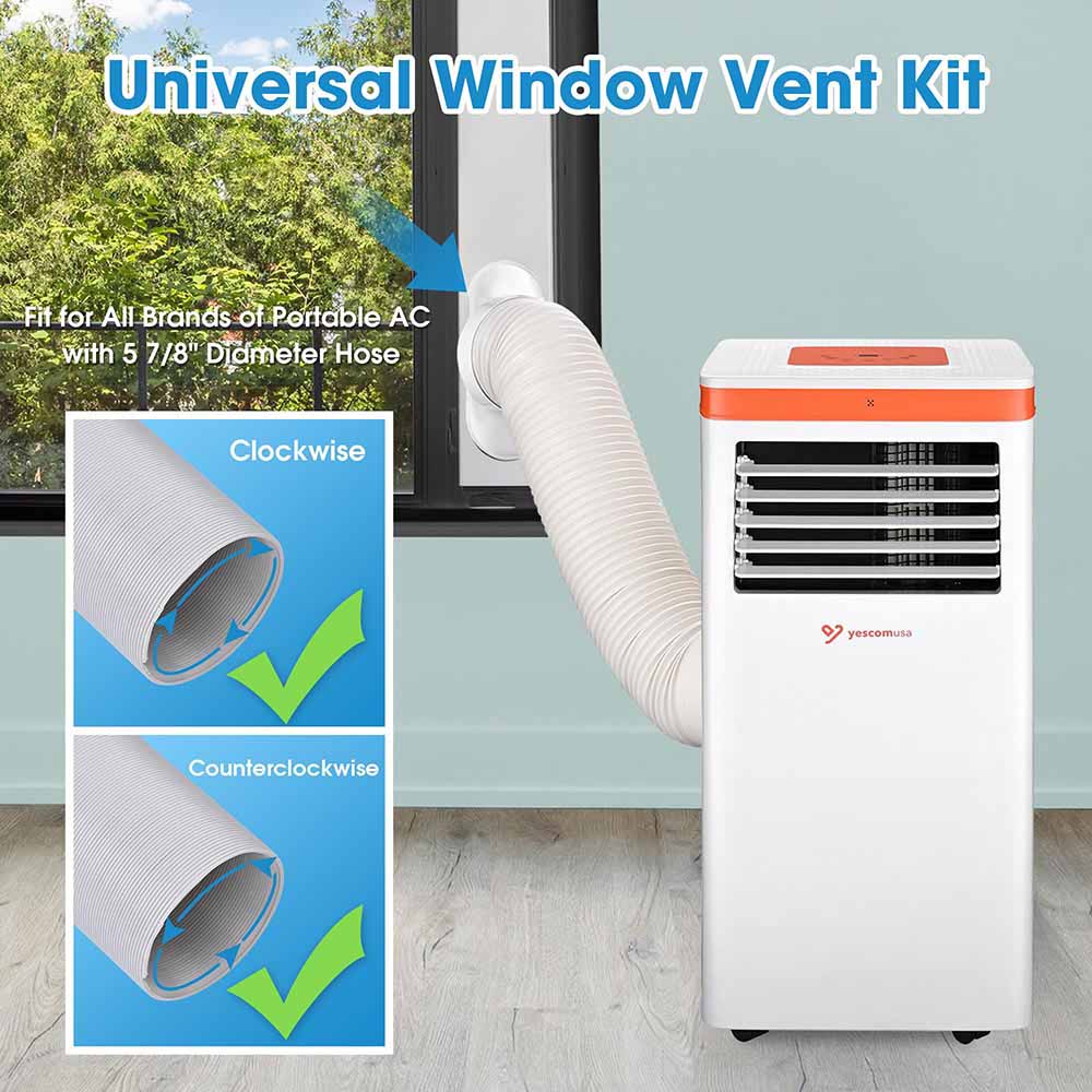 portable ac vent size