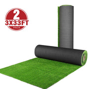 TheLAShop Dog Run Turf Outdoor Kennel Artificial Grass (3/8"H Pile), 6x33ft - (2x)3'x33' Image