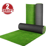 TheLAShop Dog Run Turf Outdoor Kennel Artificial Grass (3/8"H Pile), 6x65ft - (2x)3'x65' Image