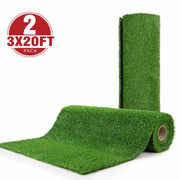 TheLAShop Artificial Grass for Patio, Deck, Porch (13/16"H Pile), 6x20ft - (2x)3'x20' Image