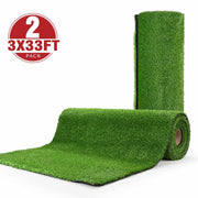 TheLAShop Artificial Grass for Patio, Deck, Porch (13/16"H Pile), 6x33ft - (2x)3'x33' Image