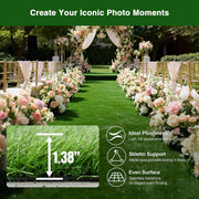 TheLAShop Artificial Grass for Wedding Aisle Runners (1 3/8"H Pile) Image