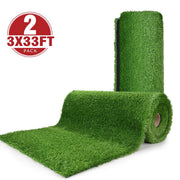 TheLAShop Artificial Grass for Dog Kennels (1 3/8"H Pile), 6x33ft - (2x)3'x33' Image