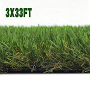 TheLAShop Artificial Turf Roll 4-Color Fescue & Thatch Grass, 1.38" Pile, 3x33ft Image