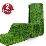 TheLAShop Artificial Grass for Dog Kennels (1 3/8"H Pile), 6x50ft - (2x)3'x50' Image