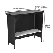 TheLAShop Folding Counter Bar Table with Storage for Outdoor Pub