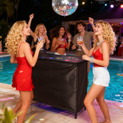 TheLAShop Folding Counter Bar Table with Storage for Outdoor Pub Image