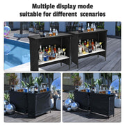 TheLAShop Folding Counter Bar Table with Storage for Outdoor Pub Image