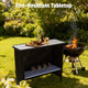 TheLAShop Folding Counter Bar Table with Storage for Outdoor Pub Image