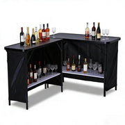 TheLAShop Folding Counter Bar Table with Storage for Outdoor Pub, Classic 78in Image