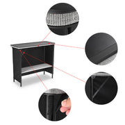 TheLAShop Folding Counter Bar Table with Storage for Outdoor Pub Image