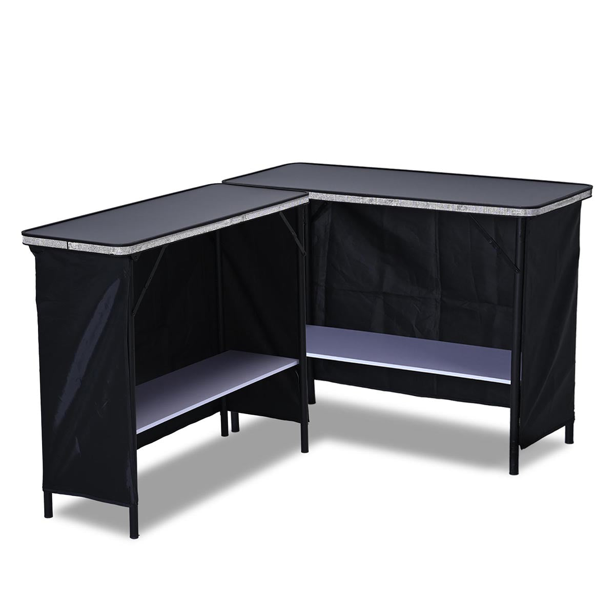 TheLAShop Folding Counter Bar Table with Storage for Outdoor Pub