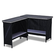 TheLAShop Folding Counter Bar Table with Storage for Outdoor Pub, Glitter 78in Image