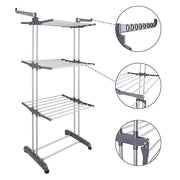 Aquaterior 3-Tier Clothes Drying Foldable Laundry Airer