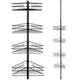 TheLAShop Tub Shower Corner Caddy Shelf Tension Pole w/ Baskets Color Opt, Black Image