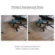 TheLAShop 48" x 36" (1/16" Thick) PVC Chair Mat Hardwood Floor Protector No Lip