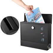 TheLAShop Large Wall Mount Mailbox with Lock Security Letterbox Steel