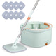 TheLAShop Spin Mop Bucket Set Floor Cleaner with 8 Microfiber Mop Pads