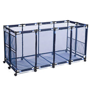 TheLAShop Steel Pool Float Storage Rolling Mesh Toy Raft Bin, 280 Gal Blue Image
