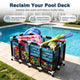 TheLAShop Solidly-Built PVC Pool Float Storage Rolling Mesh Toy Raft Bin Image