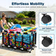 TheLAShop Solidly-Built PVC Pool Float Storage Rolling Mesh Toy Raft Bin Image
