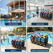 TheLAShop Solidly-Built PVC Pool Float Storage Rolling Mesh Toy Raft Bin Image