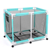TheLAShop Solidly-Built PVC Pool Float Storage Rolling Mesh Toy Raft Bin, 214 Gal Blue Image