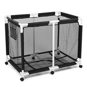 TheLAShop Solidly-Built PVC Pool Float Storage Rolling Mesh Toy Raft Bin, 214 Gal Black Image