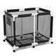 TheLAShop Solidly-Built PVC Pool Float Storage Rolling Mesh Toy Raft Bin, 214 Gal Black Image