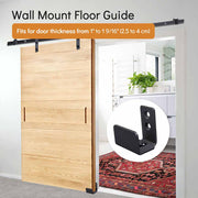 TheLAShop Wall Mount Carbon Steel Floor Guide for Barn Door Hardware Image