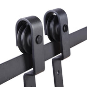 TheLAShop 6.6ft Bypass Sliding Double Barn Door Hardware Single Track Set Image