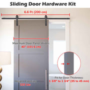 TheLAShop 6.6ft Sliding Barn Door Track and Rollers