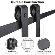 TheLAShop 6.6ft Sliding Barn Door Track and Rollers