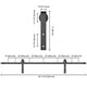 TheLAShop 8ft Sliding Barn Door Track and Rollers