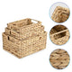 TheLAShop Wicker Baskets Water Hyacinth Bin with Handles 3ct/Pack Image