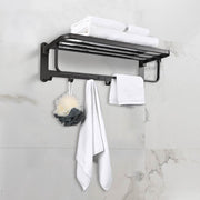 TheLAShop Wall Mounted 23" Towel Rack Shelf w/ Hook 304 SS Hotel Style