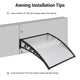 TheLAShop 3ft Window Awning Door Awning Canopy Shade PC