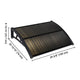 TheLAShop 3ft Window Awning Door Awning Canopy Shade PC,  Brown Black(Spliced) Image