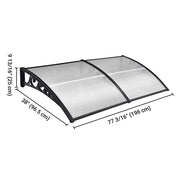 TheLAShop 6.5ft Awning Canopy Window Door Polycarbonate Image