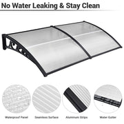 TheLAShop 6.5ft Awning Canopy Window Door Polycarbonate Image