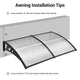 TheLAShop 6.5ft Awning Canopy Window Door Polycarbonate Image