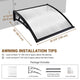 TheLAShop 3ft Window Awning Door Awning Canopy Shade PC Image