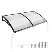 TheLAShop 6.5ft Awning Canopy Window Door Polycarbonate, Clear Black Image