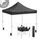 TheLAShop Waterproof Pop Up Canopy 10x10 Comml. Instant Canopy CPAI-84, Black Image